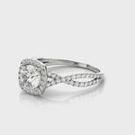 LUMEO Round Halo Diamond Engagement Ring Video