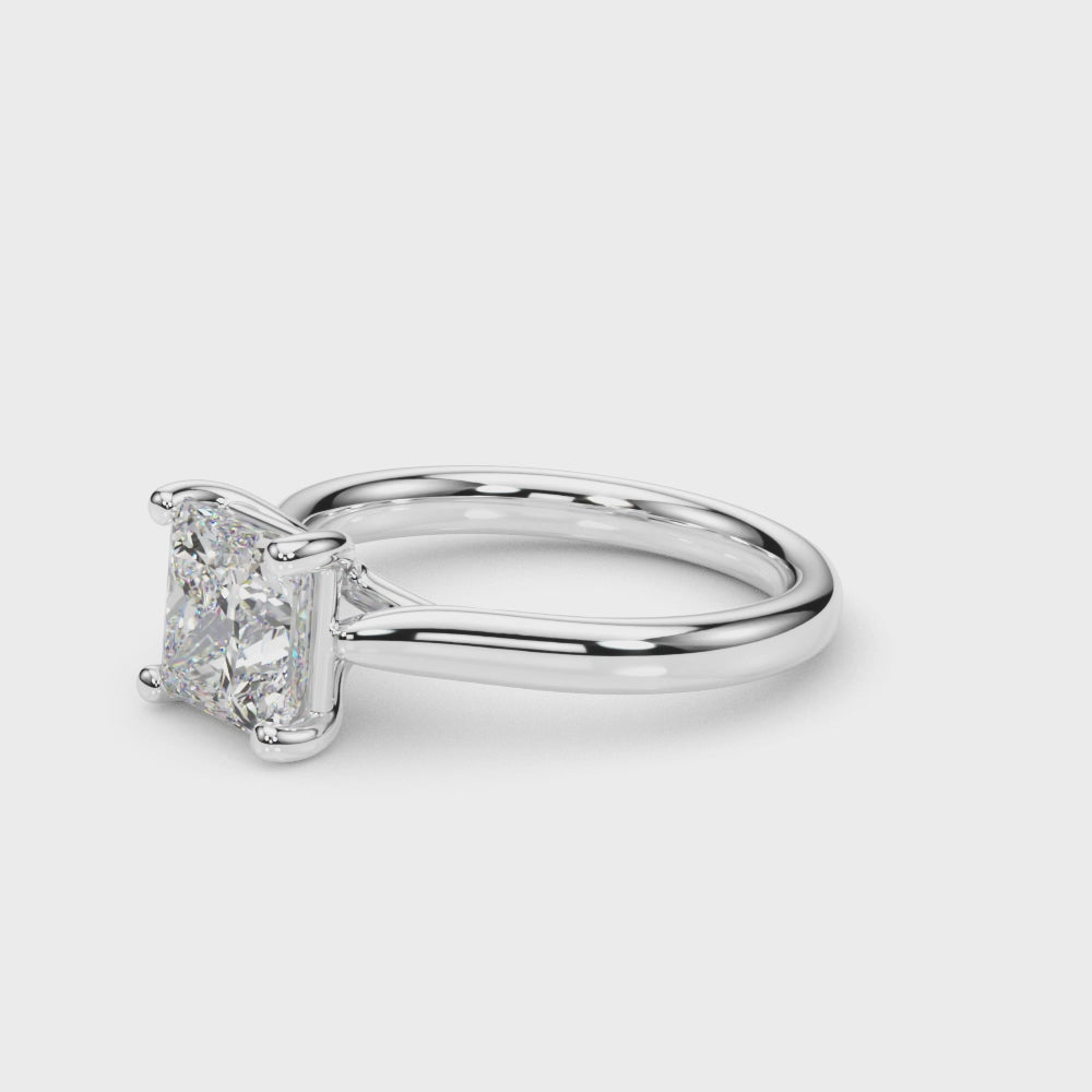 LUMEO Princess Solitaire Diamond Engagement Ring Video