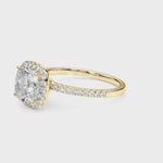 LUMEO Cushion Halo Engagement Ring
