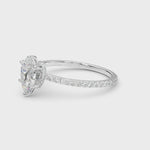LUMEO Pear Hidden Halo Diamond Engagement Ring Video