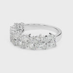 LUMEO Priscilla Double Diamond Ring 360 video in Platinum or White Gold 