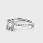 LUMEO Emerald Hidden Halo Diamond Engagement Ring Video