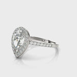 LUMEO Pear Halo Diamond Engagement Ring Video