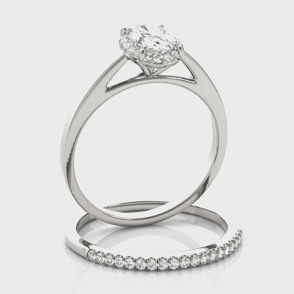 LUMEO Oval Halo Diamond Engagement Ring Video