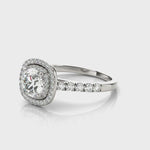 LUMEO Round Halo Diamond Engagement Ring Video