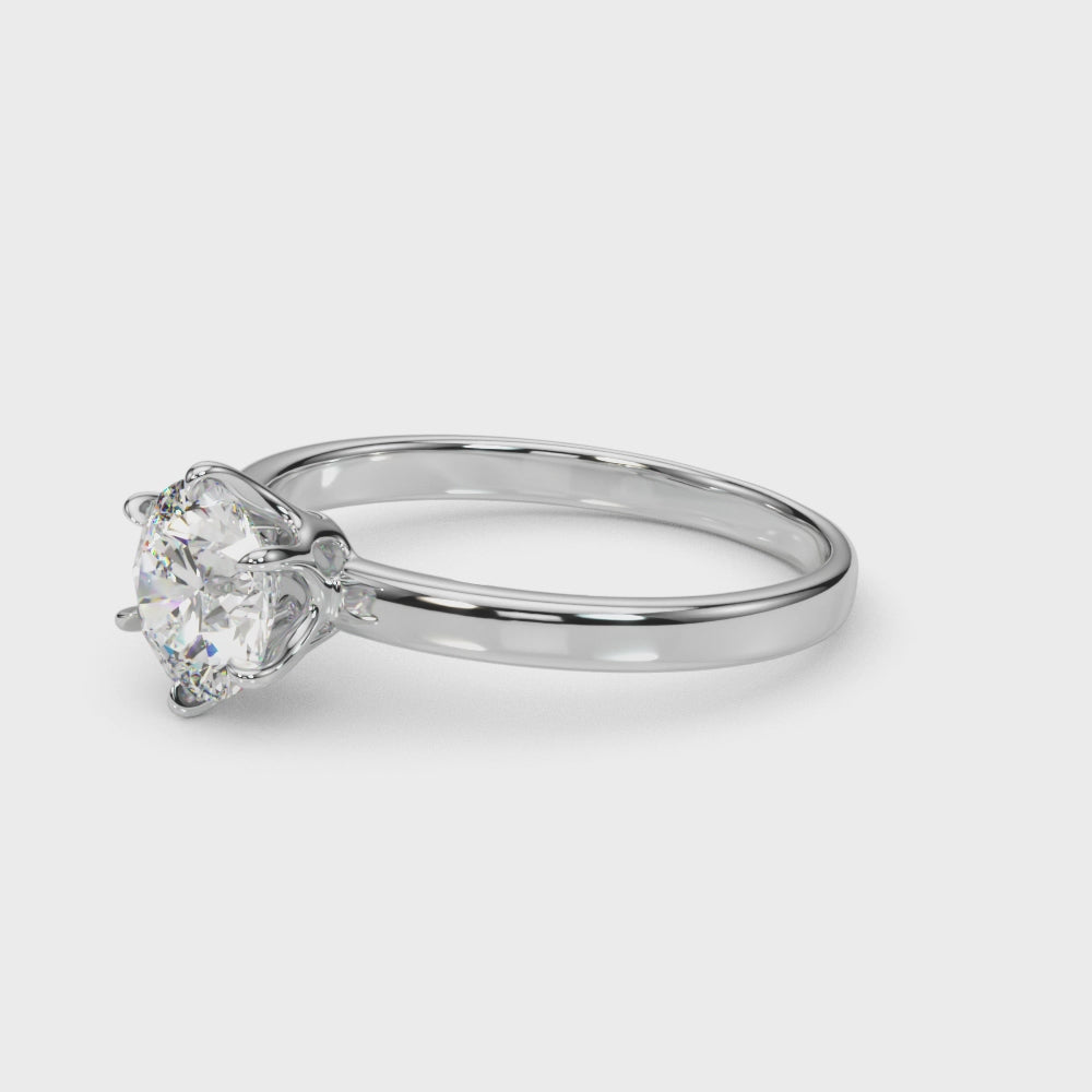 LUMEO Round Solitaire Diamond Engagement Ring Video