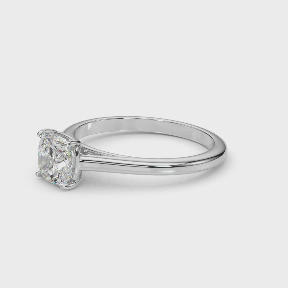 LUMEO Cushion Solitaire Diamond Engagement Ring Video
