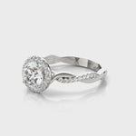 LUMEO Round Halo Diamond Engagement Ring Video