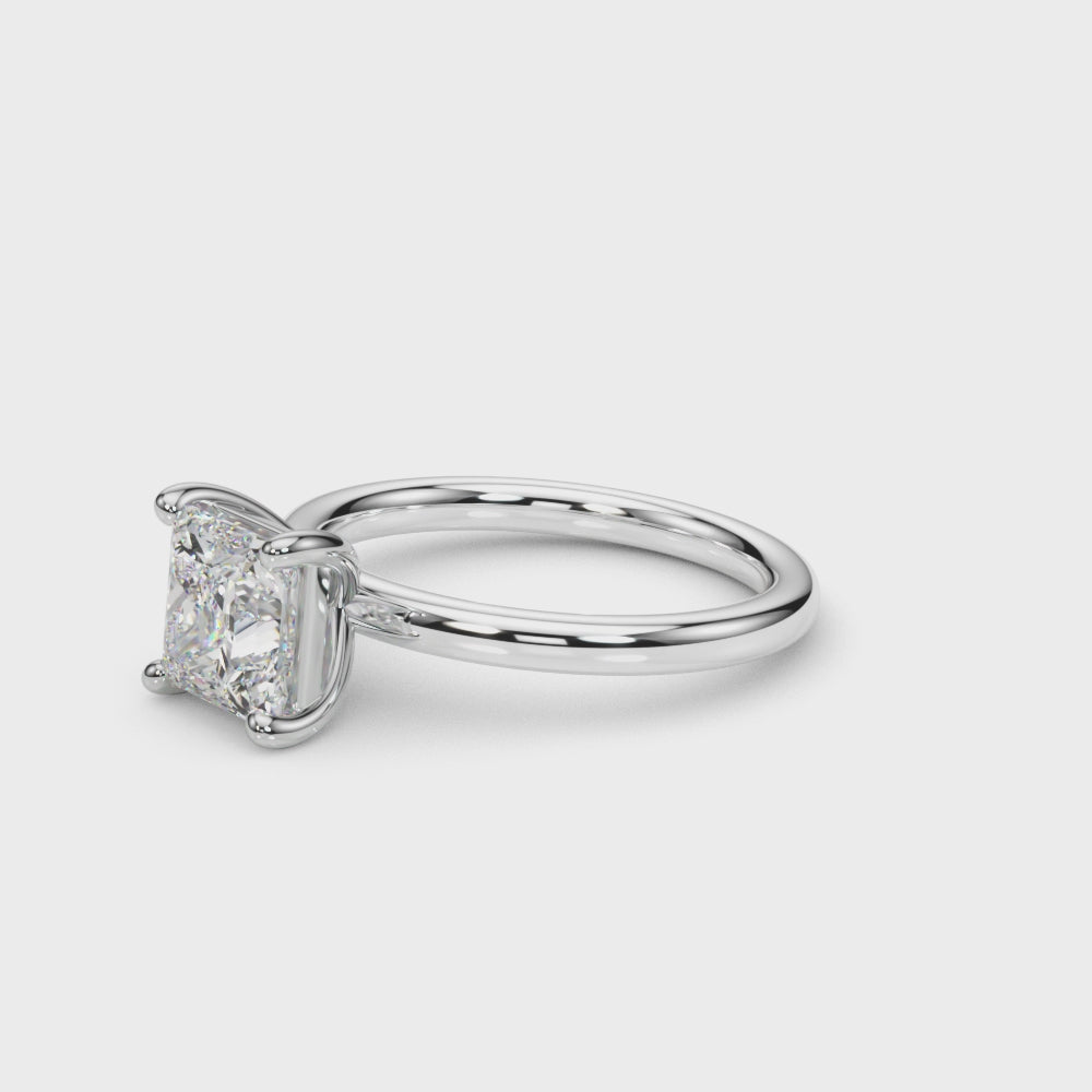 LUMEO Princess Solitaire Diamond Engagement Ring Video