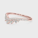LUMEO Kendra Chevron Wedding Band in 18k Rose Gold video 