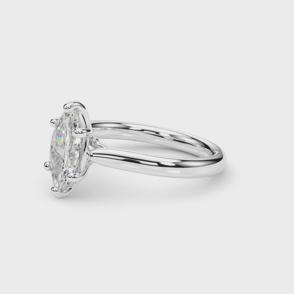 LUMEO Marquise Solitaire Diamond Engagement Ring Video
