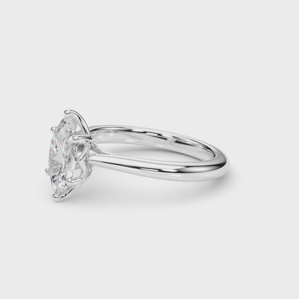 LUMEO Marquise Solitaire Diamond Engagement Ring Video