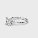 LUMEO Princess Hidden Halo Diamond Engagement Ring Video