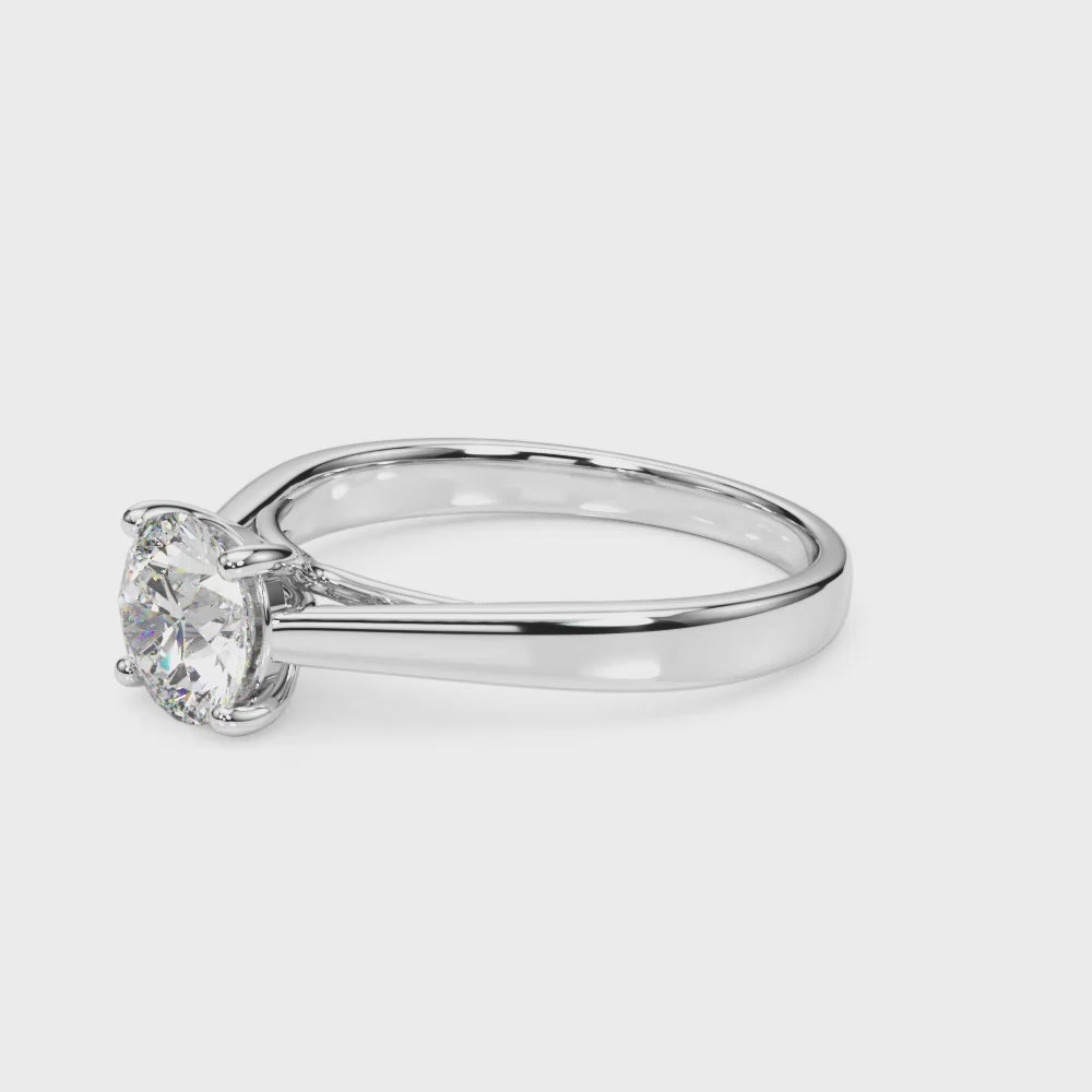 LUMEO Round Solitaire Diamond Engagement Ring Video