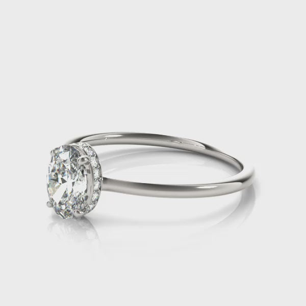 LUMEO Oval Solitaire Engagement Ring
