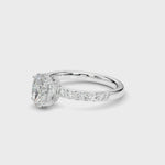LUMEO Oval Hidden Halo Diamond Engagement Ring Video