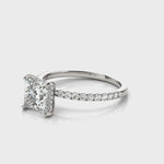 LUMEO Princess Hidden Halo Diamond Engagement Ring Video