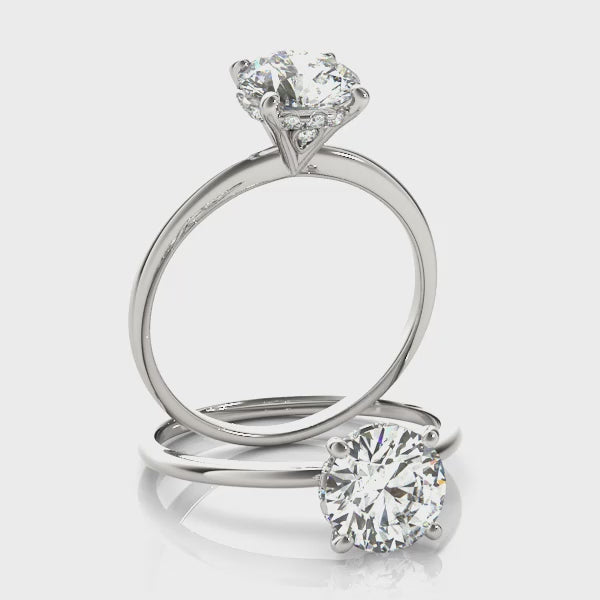 LUMEO Round Hidden Halo Diamond Engagement Ring Video