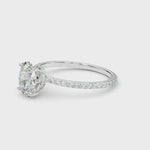 LUMEO Oval Hidden Halo Diamond Engagement Ring Video