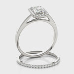 LUMEO Emerald Halo Diamond Engagement Ring Video