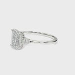LUMEO Emerald Three Stone Diamond Engagement Ring Video