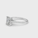 LUMEO Emerald Hidden Halo Diamond Engagement Ring Video