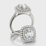 LUMEO Round Double Halo Engagement Ring
