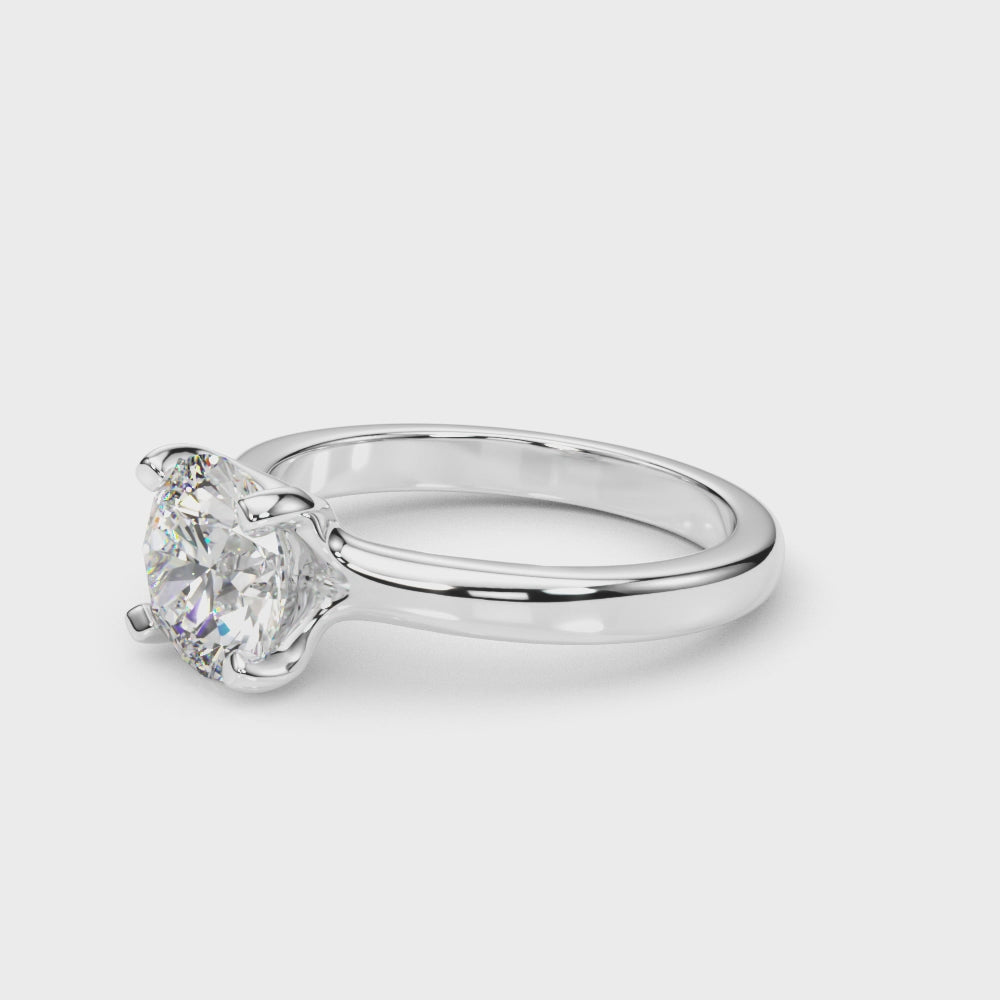 LUMEO Round Solitaire Diamond Engagement Ring Video