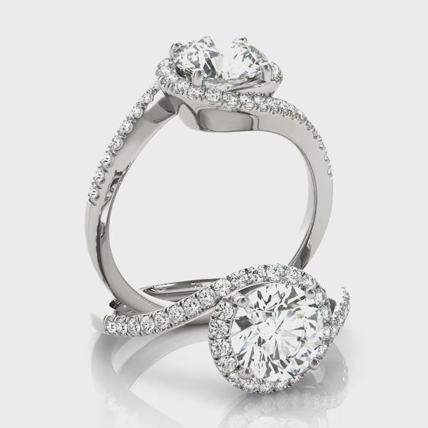 LUMEO Round Halo Diamond Engagement Ring Video