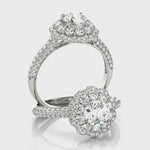 LUMEO Round Halo Diamond Engagement Ring Video