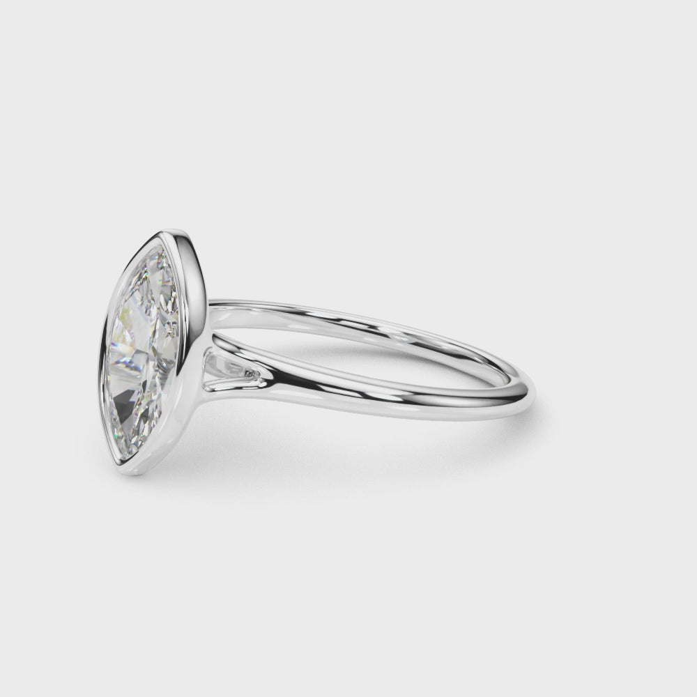 LUMEO Marquise Bezel Diamond Engagement Ring Video