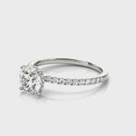 LUMEO Round Hidden Halo Diamond Engagement Ring Video