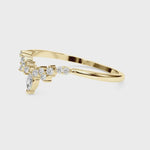 LUMEO Callie Chevron Wedding Band in 18k Solid Yellow Gold video 